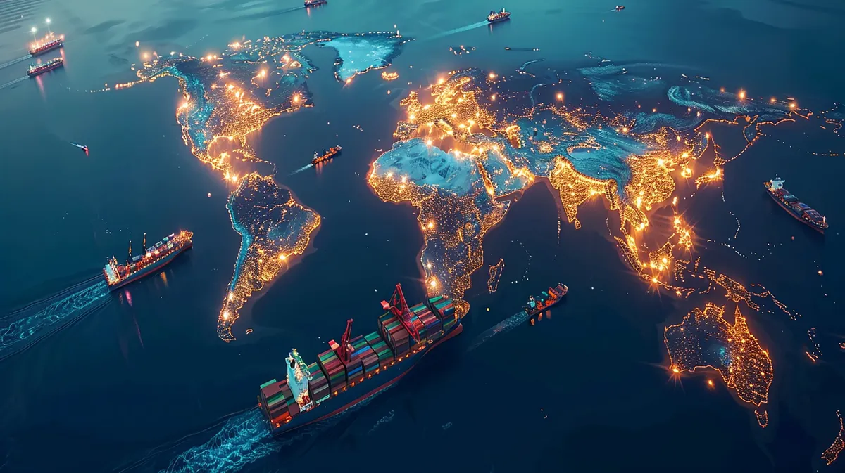 FCL movements worldwide — full container load shipping at a global port terminal